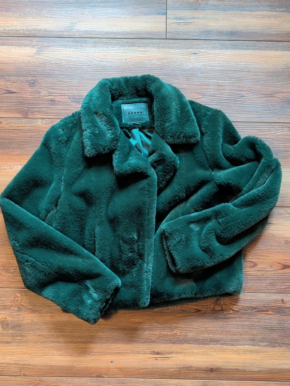 Forest Green Faux Fur Jacket